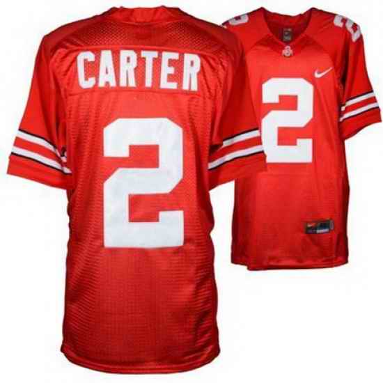 Cris Carter Ohio State Buckeyes College Football OSU Mens Nike  2 Red Jersey Jersey